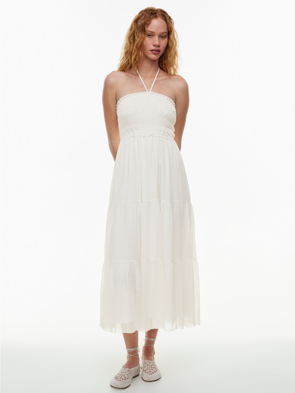 NWT Aritzia Little Moon Sanibel Smocked Maxi Dress